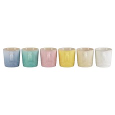 LE CREUSET 雪酪系列 瓷器 英式卡布奇諾杯6件組 200ml 藍色 + 綠色 + 粉色 + 黃色 + 米白色 + 白色 1套