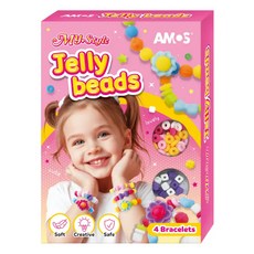 AMOS 阿摩司 軟萌果凍創意串珠DIY組 大, 混和顏色, 1套