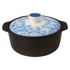THERMATEC IH陶土湯鍋 1.67L 19.4cm 藍花見 THC51-610 1個
