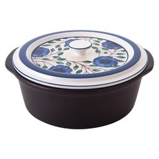 日本宮尾 THERMATEC IH陶土湯鍋 2.7L 26.5cm 洋風 藍花紋 THD11-910 1個