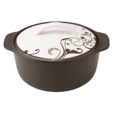 日本宮尾 THERMATEC IH陶土湯鍋 1.67L 19.4cm 白色印花 THC05-610 1個