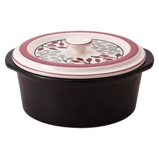THERMATEC IH陶土湯鍋 1.7L 22.3cm 耐溫差 洋風 紅花紋 THD12-710 1個
