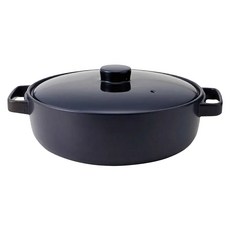 THERMATEC 耐溫差 和風 IH陶土湯鍋 3.3L 27.4cm 海軍藍 1個 THT81-910