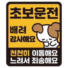 루키마켓 특허 자국없는 리무버블 탈부착 스티커 초보운전 스티커 자석, JRC01 사과바둑이 사각, 1개