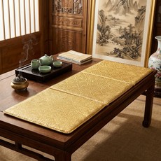 JINDACHI 金大器 刺繡緹花坐墊 3人, 貴族緹花 金色
