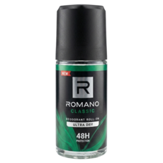 ROMANO 羅曼諾 男香抑味滾珠露 經典綠 優雅經典 溫暖木質調, 1個, 50ml