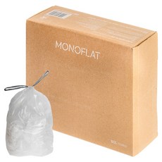 MONOFLAT 抽取式束口袋 大容量 分類回收 垃圾 資源回收 大型塑膠袋, 50個, 80L
