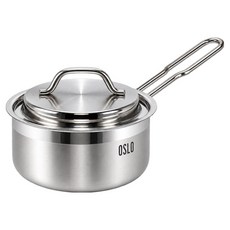 오슬로 인덕션 플레인 IH 스텐냄비 편수 16cm, 혼합색상, 1개, 본체 + 뚜껑