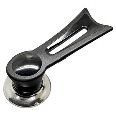 EXTER 鍋蓋替換用把手 通用型旋鈕 鍋蓋外徑 21~25cm 可站立 小孔用 120 x 38 mm 2入, 銀色, 1個