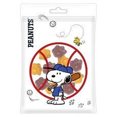 PEANUTS 史努比 肉球造型軟糖 柳橙/葡萄風味, 45g, 1個