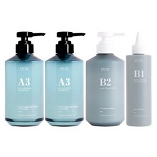 EPURE 伊普兒 蓬鬆頭皮磨砂洗護4件組 A3 胺基酸蓬鬆洗髮露 500ml 2個 +B1 西班牙藻土角質煥膚泥 250ml + B2 角蛋白保濕護髮素 500ml, 1組