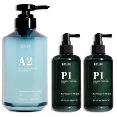 EPURE 伊普兒 雙倍淨化淨屑組 P1 深層淨化液 120m 2個 + 積雪草淨屑洗髮露 500ml, 1組