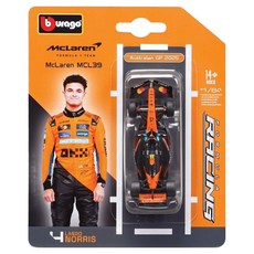 브라고 1:64 F1 레이싱카 프리휠 다이캐스트 라이센스, McLaren MCL39 4, 1개