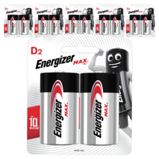 Energizer 勁量 勁量MAX鹼性D型, 2入, 6個