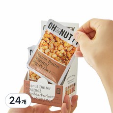 오넛티 포켓 땅콩버터 오리지널, 30g, 24개