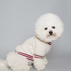 바이담수미 狗狗冬季羊羔絨拉鍊外套, 紅色 + 象牙白, 1個