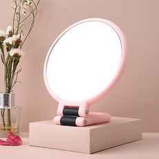 유엘 접이식 확대경 화장 거울 X2, 핑크