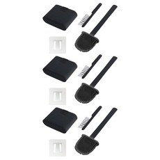 Modern More 2in1 免鑽孔壁掛式縫隙刷 + 矽膠馬桶清潔刷套組, 3個, 黑色