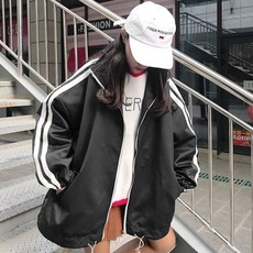 Elsso 雙線防風夾克 寬鬆版型 運動夾克 校服必備單品