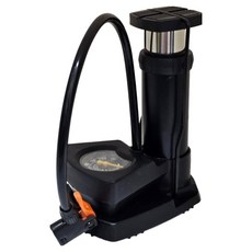 Foreverjeans 單氣缸打氣筒 附壓力錶 自行車幫浦, 黑色, 1個