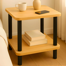 JUnBI Square 方形邊桌, 原木色