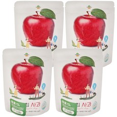 Ssalgwaja 米餅村 無添加寶寶水果脆片 蘋果 7個月以上適用 100%水果製成, 15g, 4包