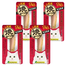 INABA CIAO 啾嚕 鰹魚燒魚柳條, 綠茶消臭配方, 新鮮土佐清水直送, 鰹魚風味, 30g, 4條