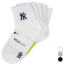 New York Yankees 兒童款大LOGO中筒襪5雙組