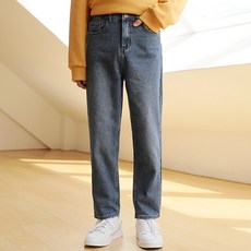 PLAYS 男款後腰鬆緊帶寬鬆版型復古水洗牛仔褲