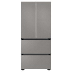 [색상선택형] 삼성전자 BESPOKE AI 김치플러스 420L 4도어 냉장고 키친핏 방문설치, 바이브다크그레이 + 바이브다크그레이, RQ42DB94R3AP