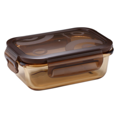 Corelle Brands 康寧餐具 Snapware 琥珀色耐熱玻璃保鮮盒 長方形, 380ml, 1個