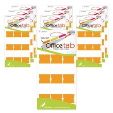 LATECH Office Tab 塑膠彩色索引貼紙 FT-102RG 螢光橘色, 10個