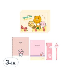 카카오프렌즈 올데이 문구세트 어피치, 3세트