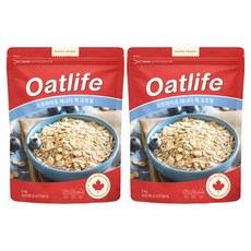 Dubosikpum Oat Life 加拿大速食燕麥片, 2kg, 2個