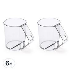McLife 浴室倒掛牙刷架漱口杯, 透明, 6個