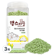 햄스타일 햄스터 옥수수 펠렛 화장실모래 자스민향, 550g, 3개