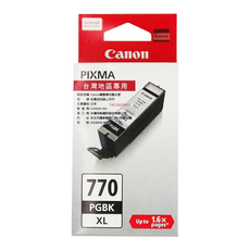 Canon 佳能 原廠墨水匣 PGI-770XL 22.2ml, 黑色, 1個