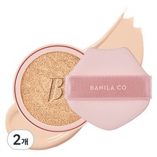 BANILA CO 芭妮蘭 精華亮粉色氣墊粉餅補充裝 12g, 21 Rosy, 2顆