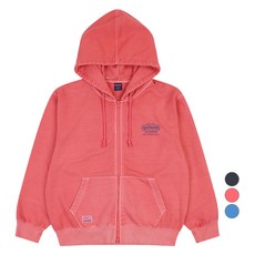 男女通用染色棉質連帽拉鍊外套