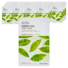THE FACE SHOP 菲詩小舖 磨製綠茶面膜, 1片, 20片