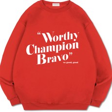 Wannabe Champion Bravo寬鬆刷毛大學T