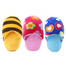 ABM 애견 슬리퍼 봉제장난감, 랜덤 발송, 3개