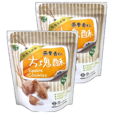 口福不淺 無蛋方塊酥 燕麥杏仁, 200g, 2包
