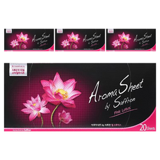 샤프란 스타일러 아로마시트 섬유유연제 핑크로터스향 본품, 4개