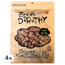 에스카도로시 강아지 간식 큐브, 500g, 4개, 혼합맛(소고기/당근)