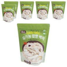 맘스스낵 유기농 팝짱 백미, 백미맛, 30g, 6개