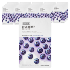 THE FACE SHOP 菲詩小舖 磨製藍莓面膜, 1片, 20片