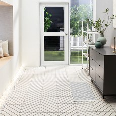 Jachi 人字紋地板, 4個, 象牙白