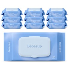 Bebesup 廁所專用可沖濕式衛生紙, 48張, 55g, 10包