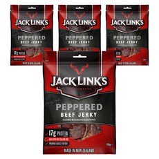 잭링크스 비프 져키 페퍼드 육포, 100g, 4개